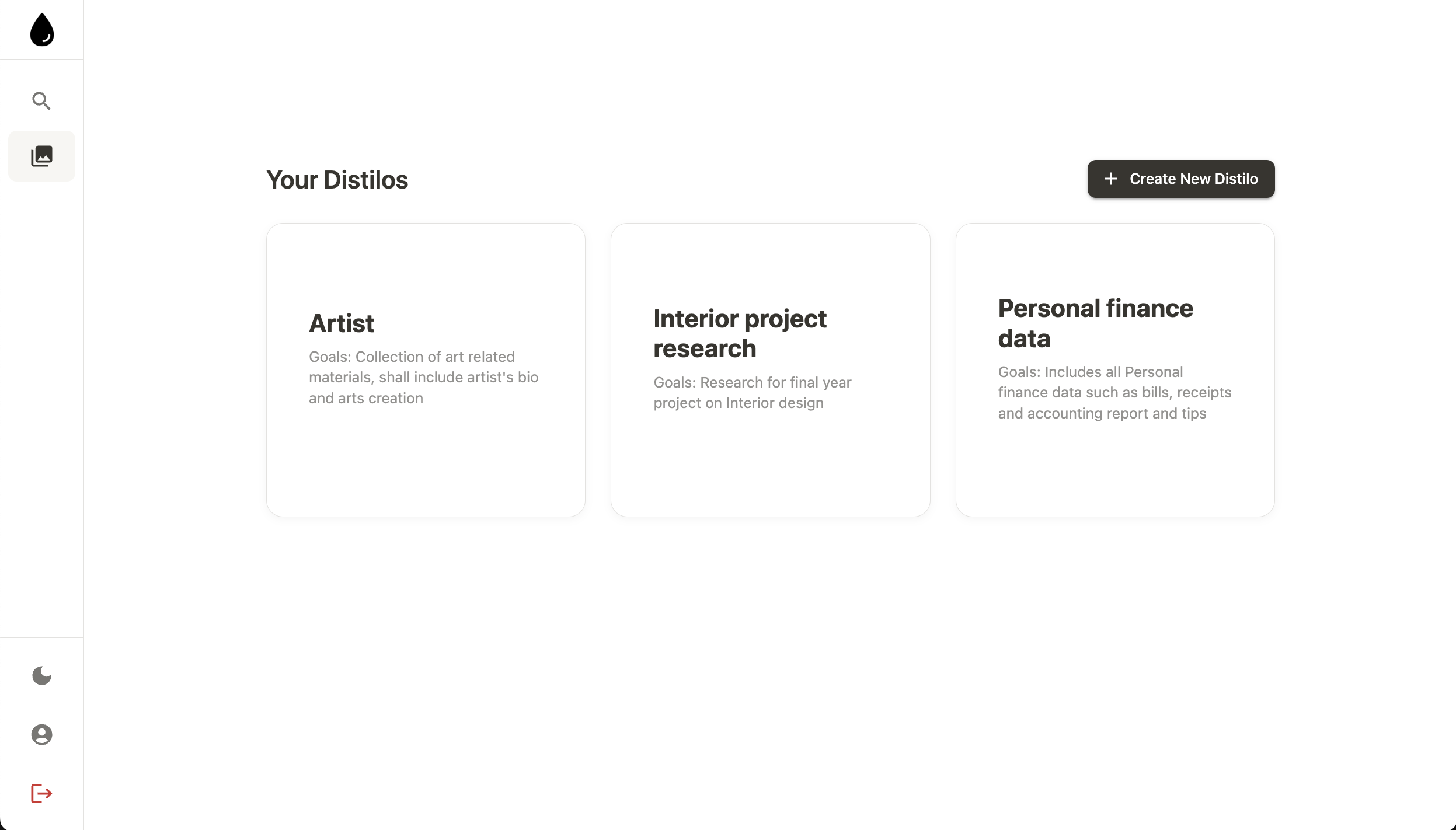 Distilo Application Screenshot 2